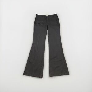 7 For All Mankind Dojo Black Wide Leg Flare Pants Womens 31 U6004498S-498S